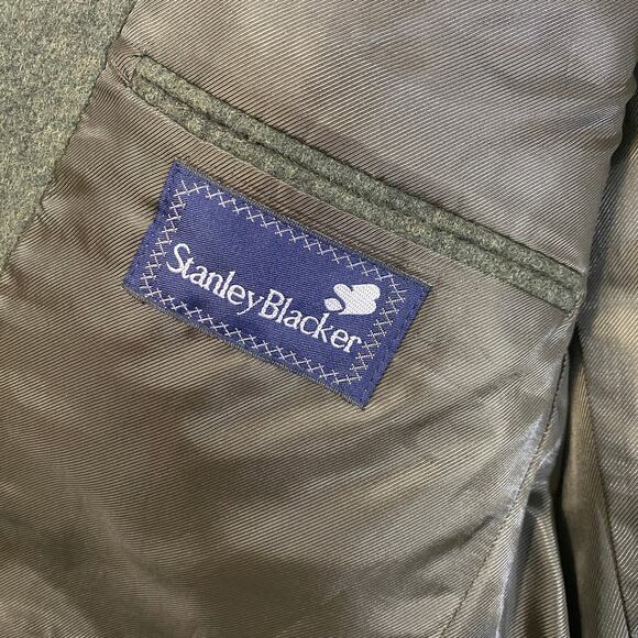 Stanley Blacker Dark Olive Green 100% Camel Hair Sportscoat Jacket SZ XL/42 ** - Picture 10 of 15